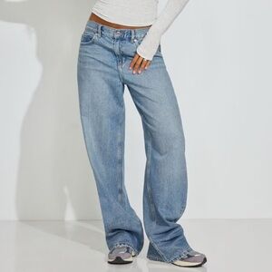 Garage Penelope blue low rise baggy jeans